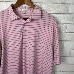 Mens Large Peter Millar Summer Comfort Poly Spandex Comfort Stretch Golf Polo